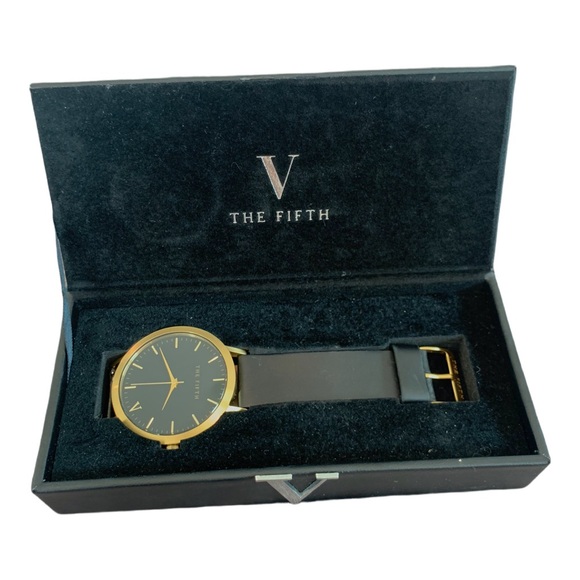 The Fifth gold and black wrist watch - Picture 2 of 7